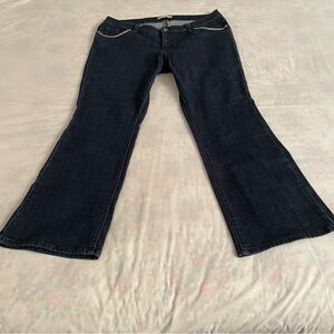 Lee slender secrets Women's Boot Cut Jeans - Dark Blue with Gold Accents size 20